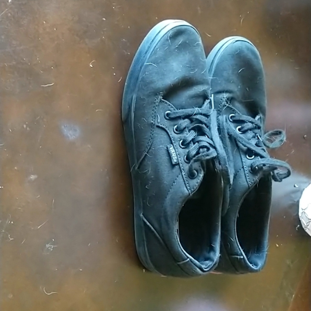 Black canvas Vans women's size 7.5